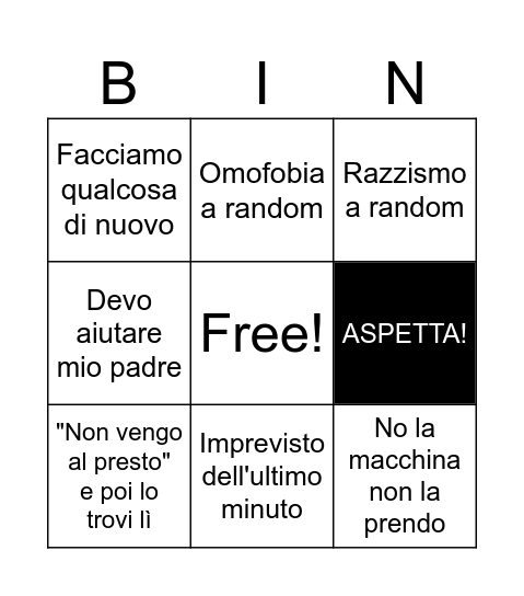 MARCO BINGO 1.0 Bingo Card