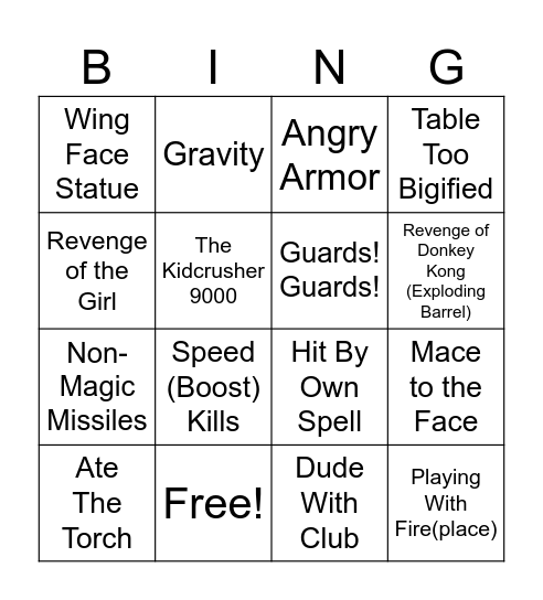 DEAD WIZARD BOY BINGO Card