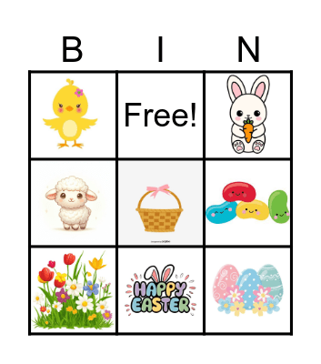 Easter Bingo Card