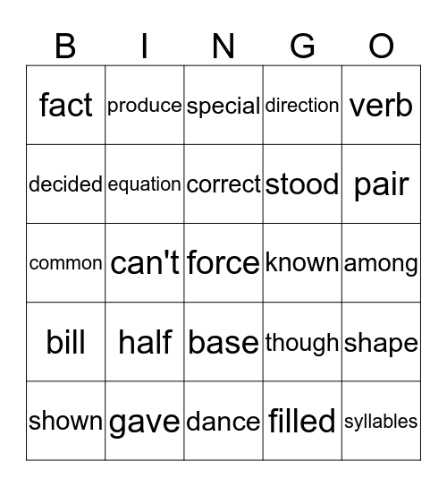 Bradley Bingo Card