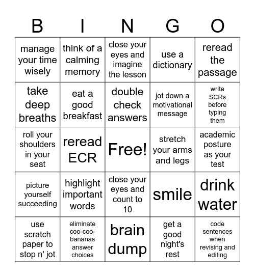 STAAR BINGO! Bingo Card