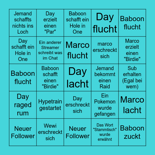 Stammtisch Bingo Card
