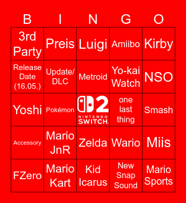 Switch 2 Direct - 02.04.25 Bingo Card