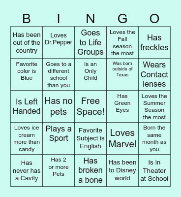 Confirmation Retreat Bingo 2025 Bingo Card