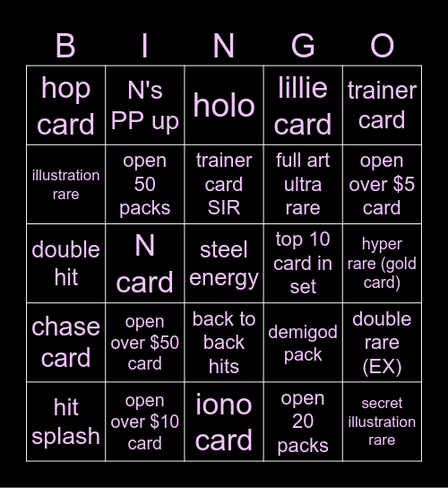 Journey Together Bingo Card