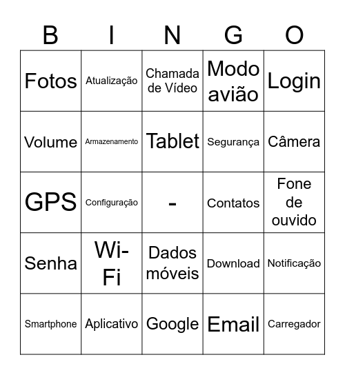 BINGO TECNOLÓGICO Bingo Card