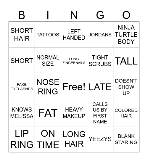 EMPLOYEE Bingo Card