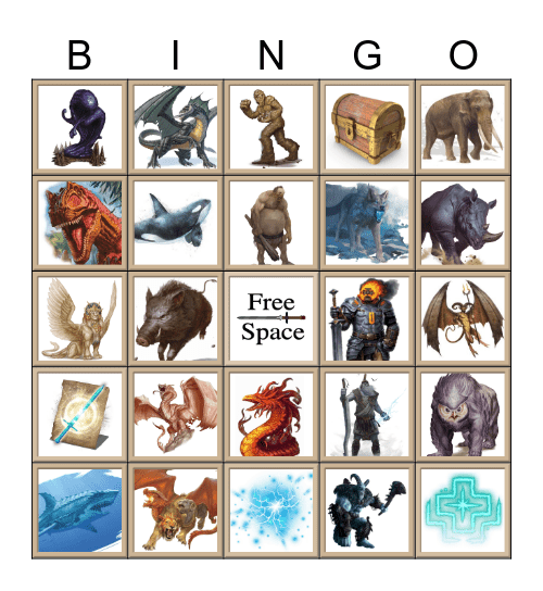 Monster Bingo Card