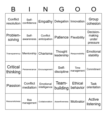 Chapter 9 Bingo Card