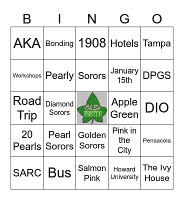 DIO's Gorgeous Pearls Road Trip Bingo Card