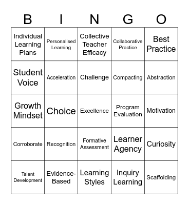 SSC Term 2 SDD: HPGE Bingo Card