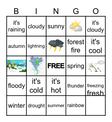 The Weather Bingo Card