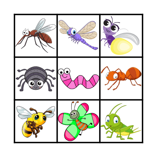 INSECTS! Bingo Card