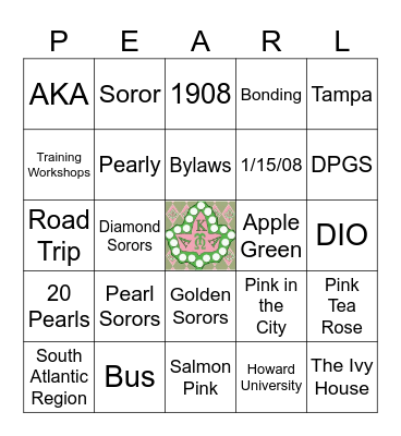 DIO's Gorgeous Pearls Bingo Card