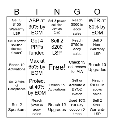 Bingo Card