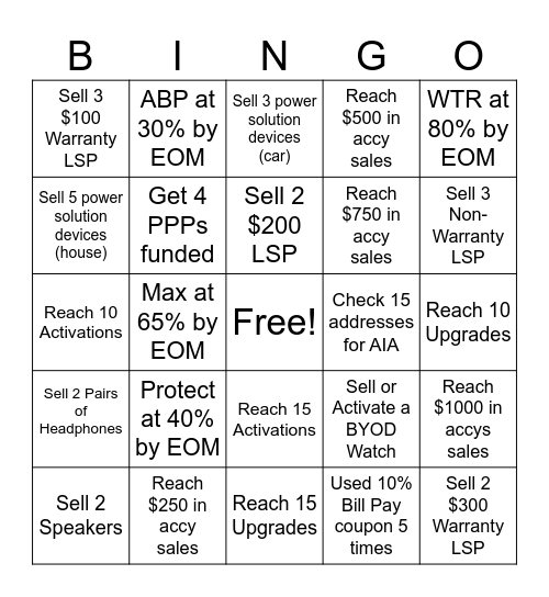 Bingo Card