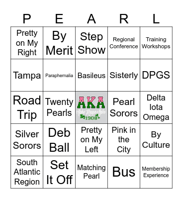 DIO's Gorgeous Pearls Bingo Card