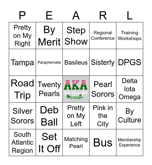 DIO's Gorgeous Pearls Bingo Card