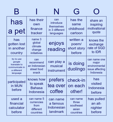 plbb 3.0 check-in #2 Bingo Card