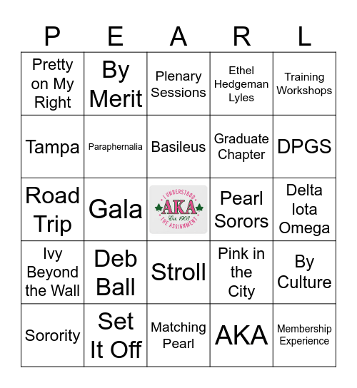 DIO's Gorgeous Pearls Bingo Card