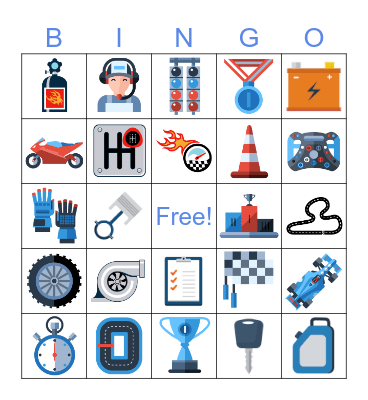 Too Fast! Bingo Card