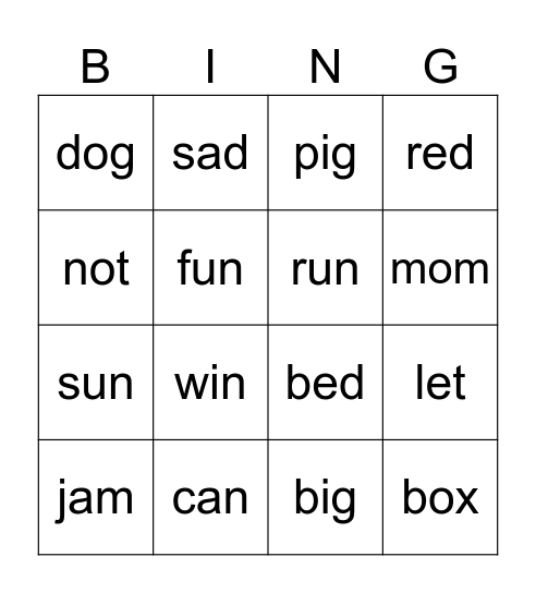 Bingo Card