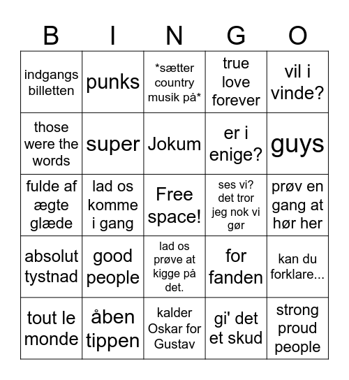 Klaus catch phrases Bingo Card