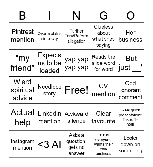 Illustration Bingo Card