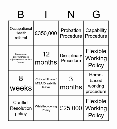 A day in the life of Advice and Guidance Bingo Card