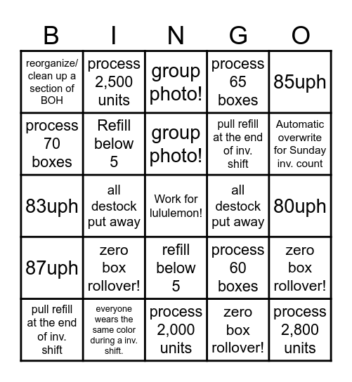 April Bingo Card
