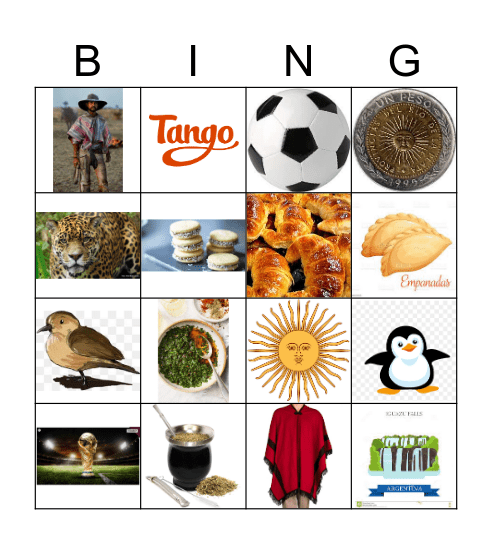 Argentina Bingo Card