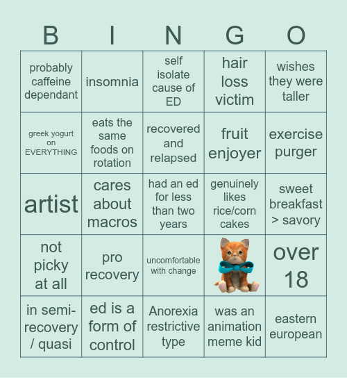 ed bingo Card