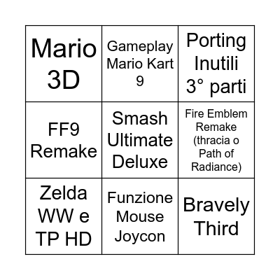 Switch 2 Direct Bingo Card