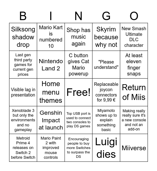 Switch 2 Direct Bingo Card switch-2-direct-bingo-card