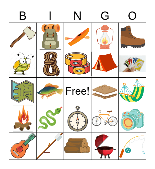 Camping Bingo Card