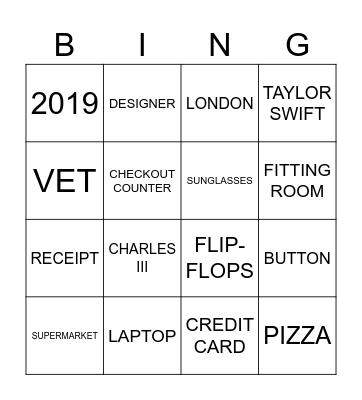 RELATIVE CLAUSES Bingo Card