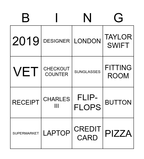 RELATIVE CLAUSES Bingo Card