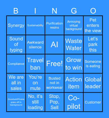 BPT Regulatory Annual Team meeting Bingo Card