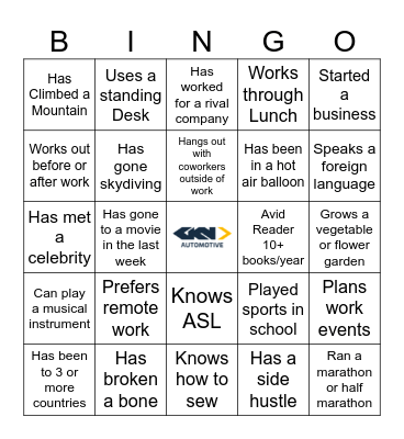 FIND A COWORKER WHO.... Bingo Card