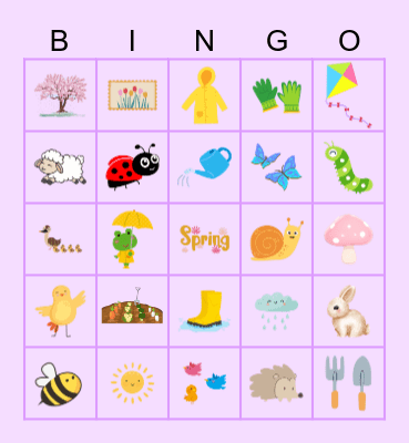 SPRING Bingo Card