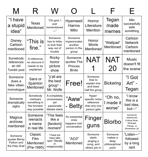 TUSDAY IS ALRIGHT TO BINGO NIGHT Bingo Card