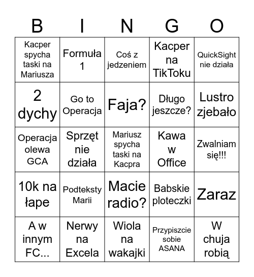 Learningowe Bingo Prima Aprillis Bingo Card