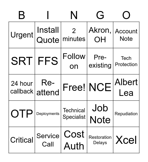 Gladdiator Bingo! Bingo Card