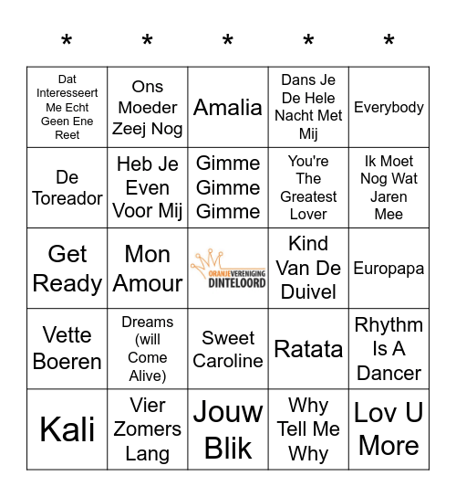 SWiNGO! Bingo Card