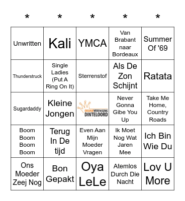 SWiNGO! Bingo Card