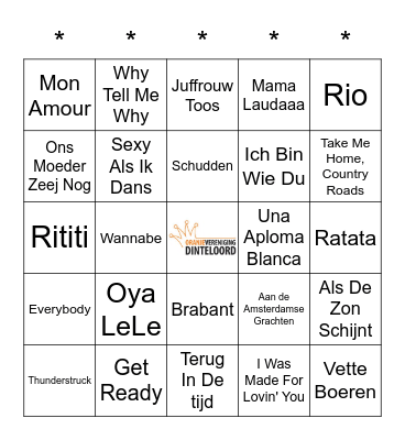 SWiNGO! Bingo Card