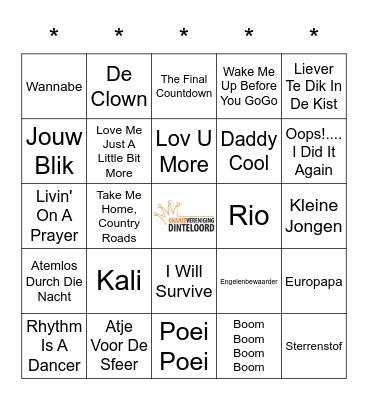 SWiNGO! Bingo Card