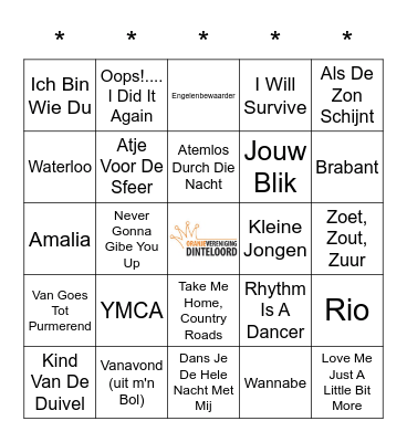 SWiNGO! Bingo Card