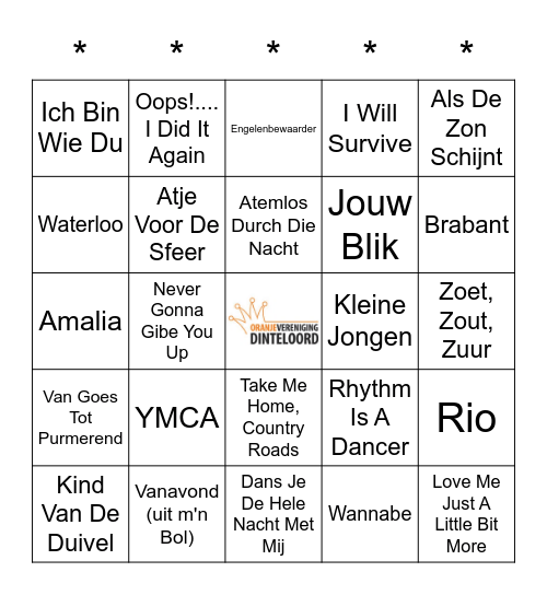 SWiNGO! Bingo Card