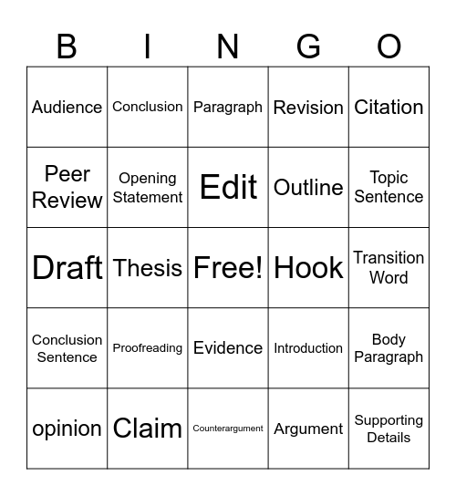 Bingo Card